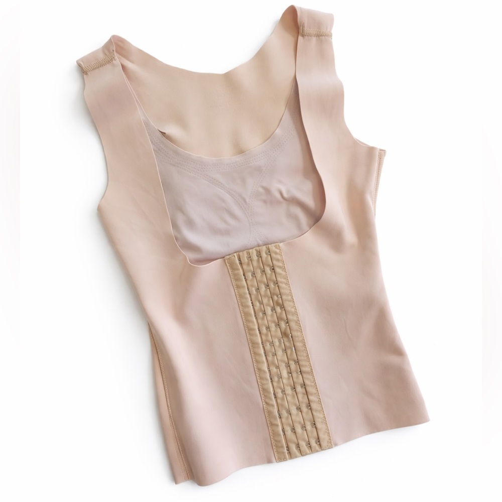 Shaper Cami under outfit built-in bra waist cincher shapewear size L blush